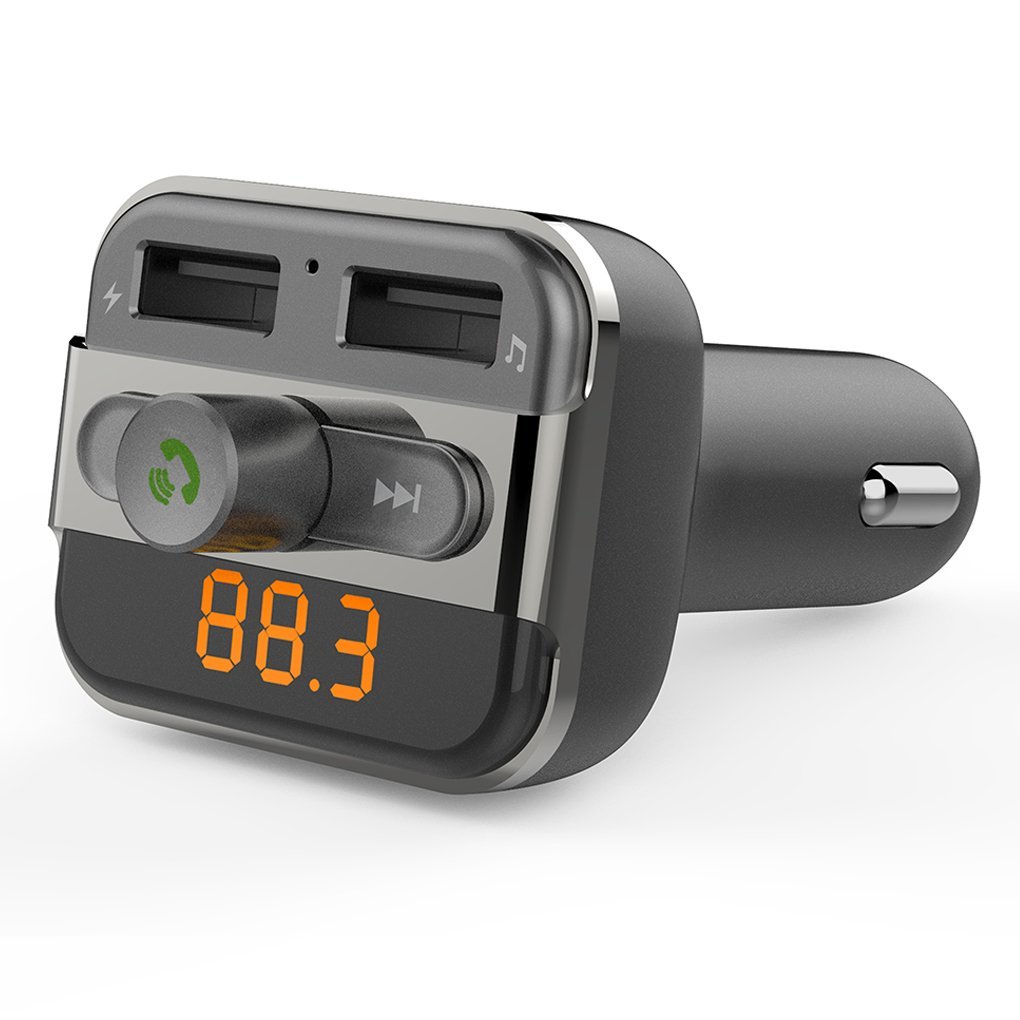 SEGURO Wireless Bluetooth FM Transmitter Car Kit Hand-free Calling Radio Receiver Dual USB MP3 Audio Player Support USB Flash Driver & Micro SD...